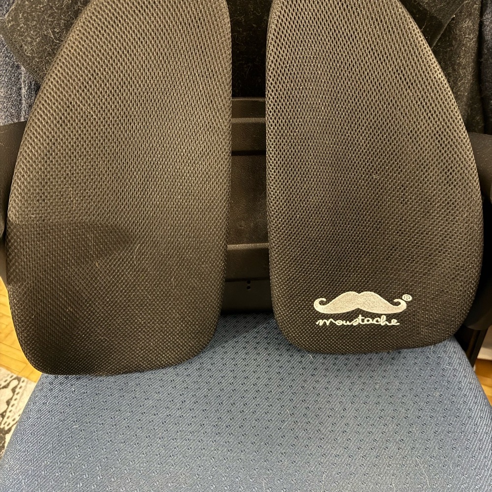 【Sold】Moustache Black Back Support Cushion